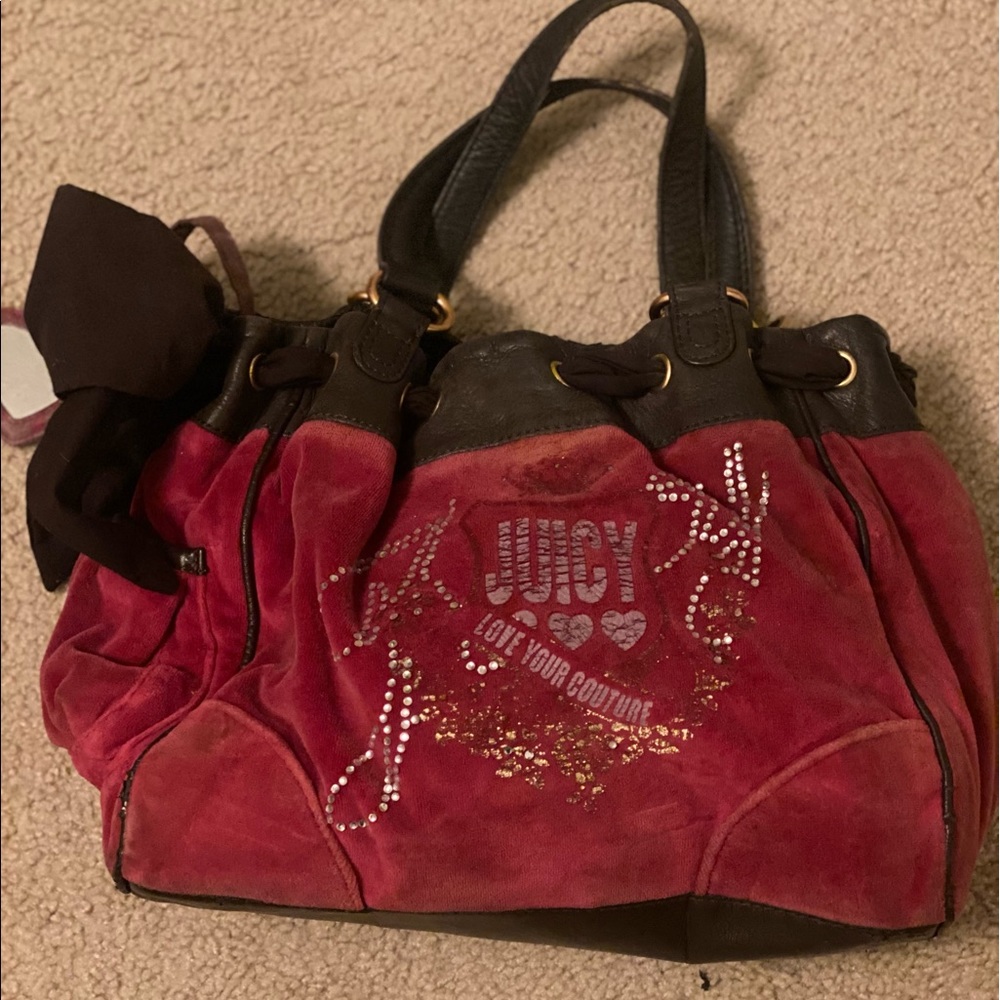 Juicy Couture Daydreamer Purse - Hot Pink/ Brown